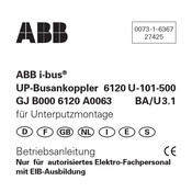 ABB i-bus 6120 U-101-500 Mode D'emploi