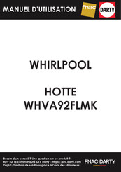 Whirlpool WHVA92FLMK Mode D'emploi