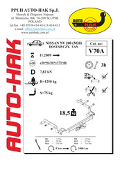 AUTO-HAK V70A Instructions De Montage