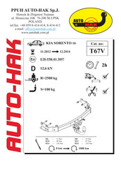 AUTO-HAK T67V Instructions De Montage