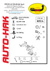 AUTO-HAK R52A Instructions De Montage