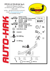 AUTO-HAK B18V Instructions De Montage