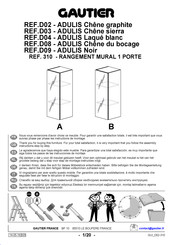 Gautier ADULIS D09 310 Instructions De Montage