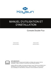 Kaysun KSD-35 DR13 Manuel D'utilisation Et D'installation