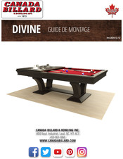 CANADA BILLARD & BOWLING INC DIVINE Guide De Montage