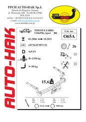 AUTO-HAK O65A Instructions De Montage