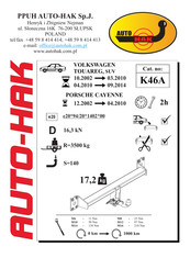 AUTO-HAK K46A Instructions De Montage