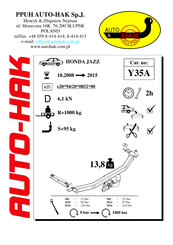 AUTO-HAK Y35A Instructions De Montage