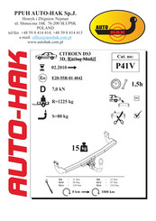 AUTO-HAK P41V Instructions De Montage