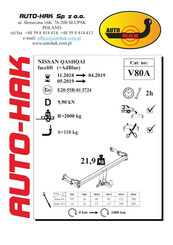 AUTO-HAK V80A Instructions De Montage