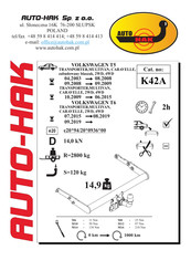 AUTO-HAK K42A Instructions De Montage