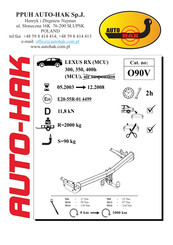 AUTO-HAK O90V Instructions De Montage