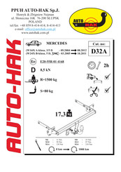 AUTO-HAK D32A Instructions De Montage