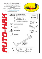 AUTO-HAK P35A Instructions De Montage