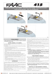 FAAC Operateur 415 LS Instructions Pour L'usager