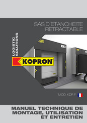 Kopron KDR F Notice De Montage, Utilisation Et Entretien