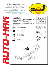 AUTO-HAK J60A Instructions De Montage