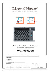 Wine Master Wine C50S Notice D'installation Et D'utilisation