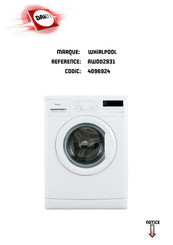 Whirlpool AWOD2931 Mode D'emploi