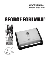 George Foreman GRV120 Serie Manuel Du Propriétaire