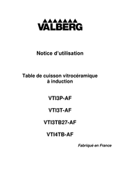 VALBERG VTI3TB27-AF Notice D'utilisation