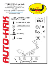 AUTO-HAK R26A Instructions De Montage