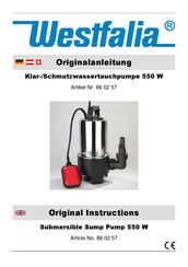 Westfalia 86 02 5 Instructions