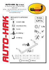 AUTO-HAK G97A Instructions De Montage