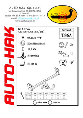 AUTO-HAK T86A Instructions De Montage