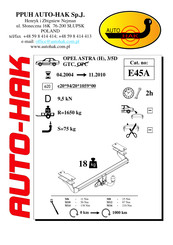 AUTO-HAK E45A Instructions De Montage