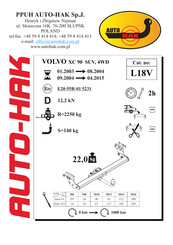 AUTO-HAK L18V Instructions De Montage