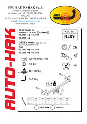 AUTO-HAK R48V Instructions De Montage