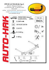 AUTO-HAK D42A Instructions De Montage