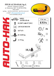 AUTO-HAK E53A Instructions De Montage