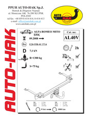 AUTO-HAK AL40V Instructions De Montage