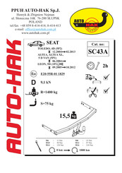 AUTO-HAK SC43A Instructions De Montage