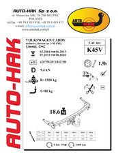 AUTO-HAK K45V Instructions De Montage