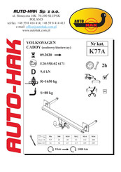 AUTO-HAK K77A Instructions De Montage