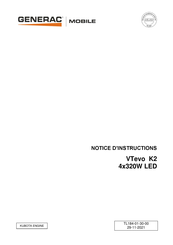 Generac Mobile VTevo K2 4x320W LED Notice D'instructions