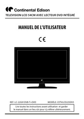 CONTINENTAL EDISON CETVLCD22SDV5 Manuel De L'utilisateur