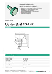 Pepperl+Fuchs UC6000-30GM-IUEP-IO-V15 Mode D'emploi