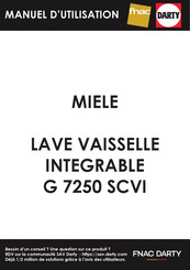 Miele G 7250 SCVI Mode D'emploi