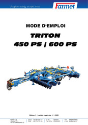 Farmet TRITON 450 PS Mode D'emploi