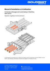 Goudsmit Cleanflow SECE Serie Manuel D'installation Et D'utilisation