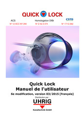 UHRIG Quick Lock Manuel De L'utilisateur