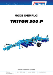 Farmet TRITON 300 P Mode D'emploi