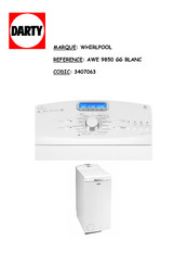 Whirlpool AWE 9850 GG BLANC Mode D'emploi