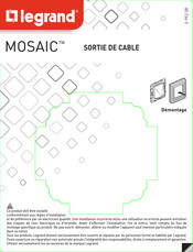 Legrand MOSAIC BP 30076 Mode D'emploi