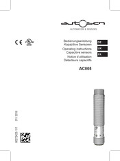 Autosen AC005 Notice D'utilisation