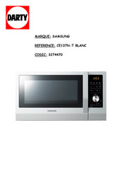 Samsung CE137N-T Mode D'emploi Et Guide De Cuisson